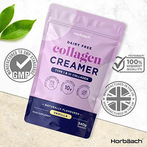 Collagen Creamer for Coffee | Vanilla Flavour | Type 1 & 3 Collagen Peptides Horbäach Au supplements