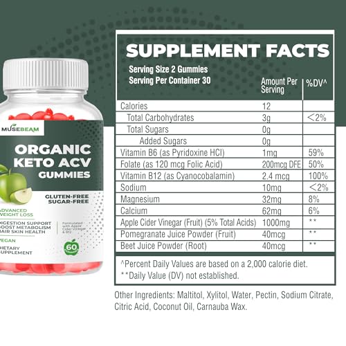 Organic Keto ACV Gummies Advanced Weight Loss - Gluten & Sugar Free Belly Fat Burner MuseBeam Au supplements