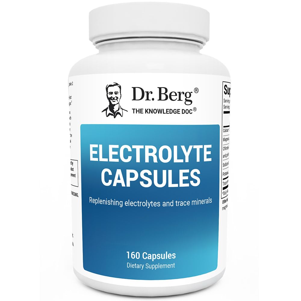 Dr. Berg Electrolyte Capsules - Electrolyte Supplements for Supporting Energy, Endurance, and Hydration - Sugar Free, No Maltodextrin, Keto Friendly - 160 Caps Dr. Berg Nutritionals Au supplements