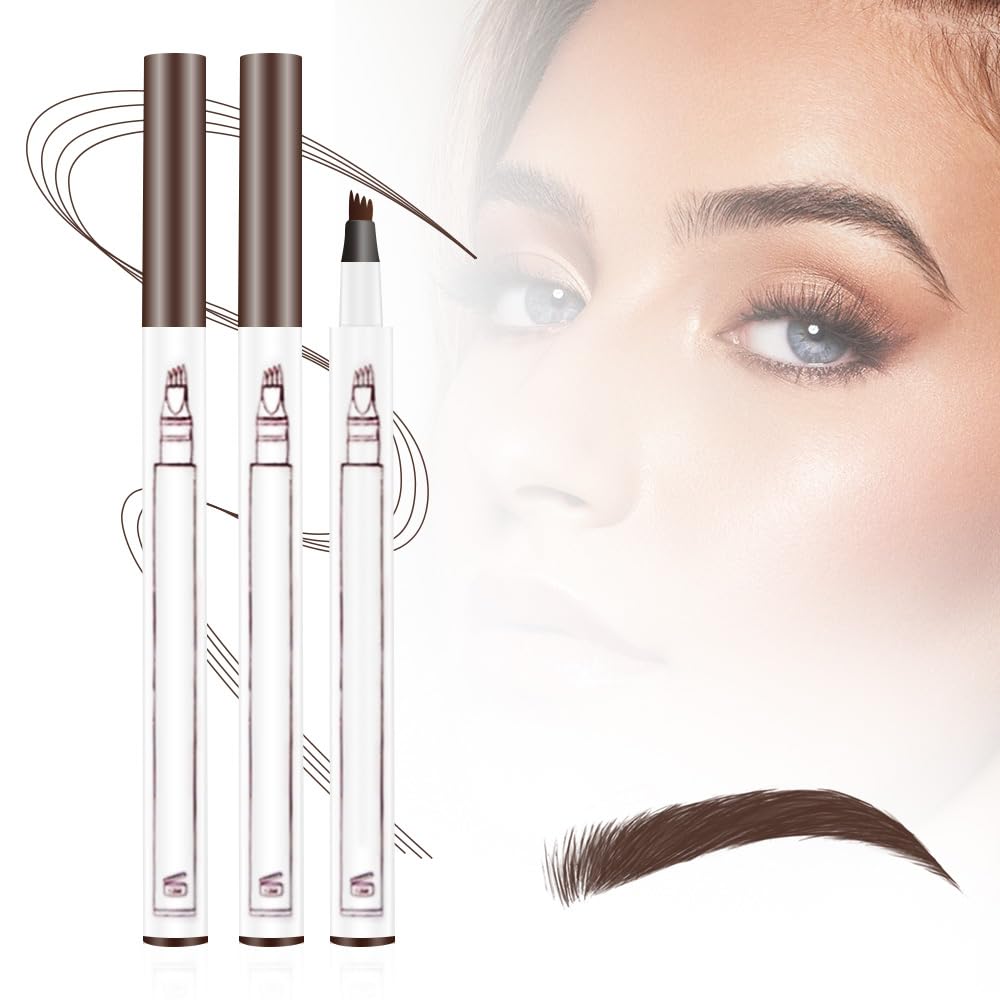 2PCS New Waterproof Brow Pencil with Micro-Fork Tip, 3D Magic Eyebrow Pencil 4-Head Split Waterproof Long-lasting,Fine Stroke Eyebrow Pen Makeup Eyebrow Pencils Stay on All Day (Brown) Generic Au supplements