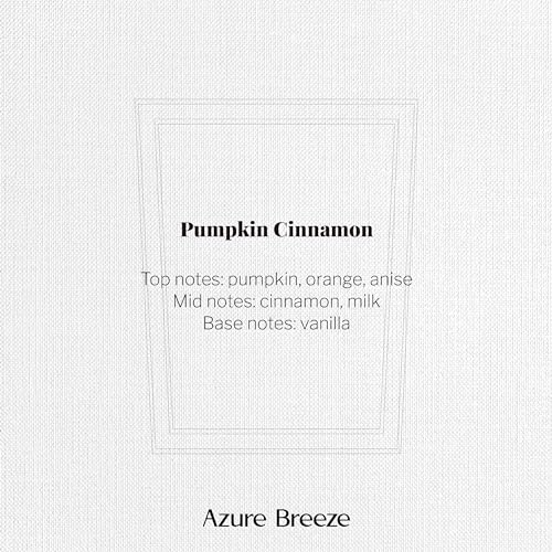 Pumpkin Scented Candles for Home - 12 oz, 70 Hours Burning - Natural Essential Oils & Soy Wax Azure Breeze Au supplements