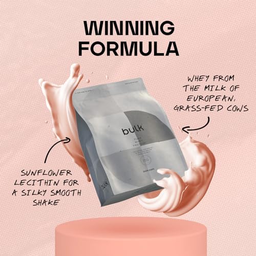 Bulk Pure Whey Protein Powder Shake, Berries and Cream, 1 kg, Packaging May Vary Bulk Au supplements