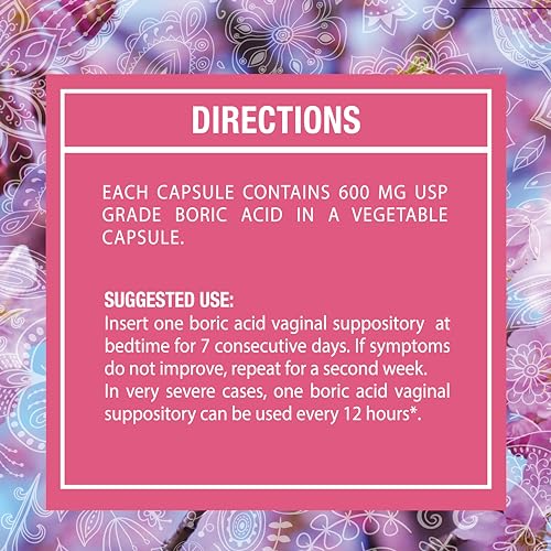 NewVue Boric Acid Vaginal Suppositories - 100% Pure Made in USA - Intimate Health Support (30 Count) NewVue Au supplements