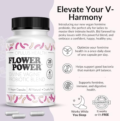 Flower Power 'Divine Vagine' Blend - 30 ct for Balance Urinary Tract Infection, V Health Support for Women Flower Power Au supplements