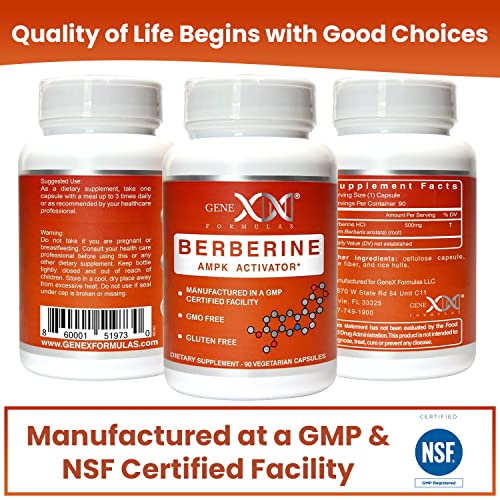 GENEX Berberine HCl 500mg (90 Capsules) | Powerful AMPK Activator, Supports Heart Genex Formulas Au supplements