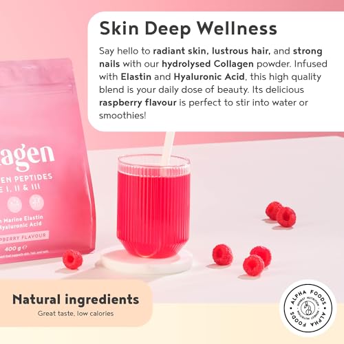 Collagen Powder with Hyaluronic Acid 400g - Premium Bovine Collagen Type I, II, III Alpha Foods Au supplements