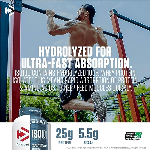 Dymatize ISO 100 Whey Protein Powder with 25g of Hydrolyzed 100% Whey Isolate Dymatize Au supplements
