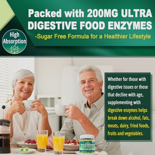 Sugar Free Digestive Enzymes Gummies 1000mg - Break Down Food Quickly - Chewable EnvyCure Au supplements