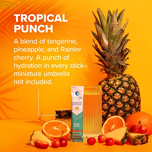 Liquid I.V. Hydration Multiplier - Tropical Punch - Hydration Powder Packets | Electrolyte Liquid I.V. Au supplements