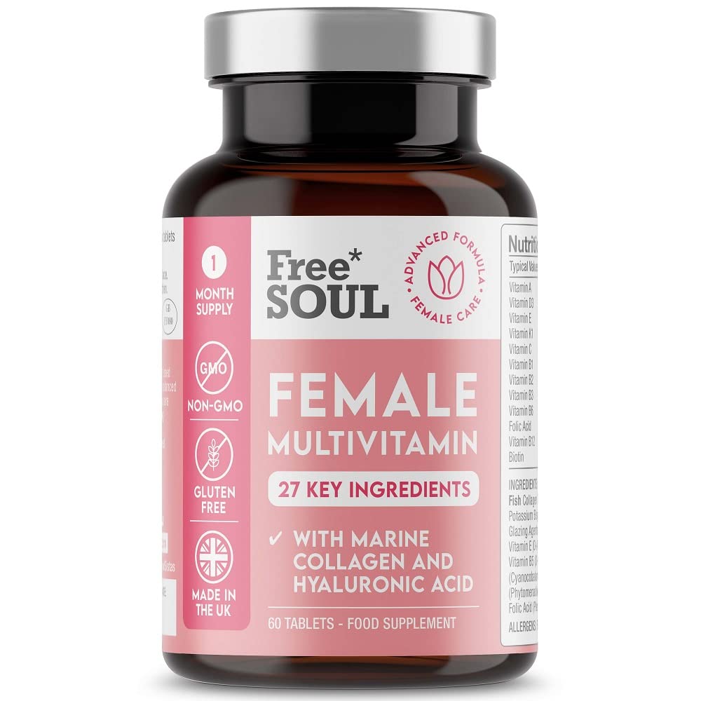Women's Multivitamins and Minerals with Collagen & Hyaluronic Acid - 27 Essential Free Soul Au supplements