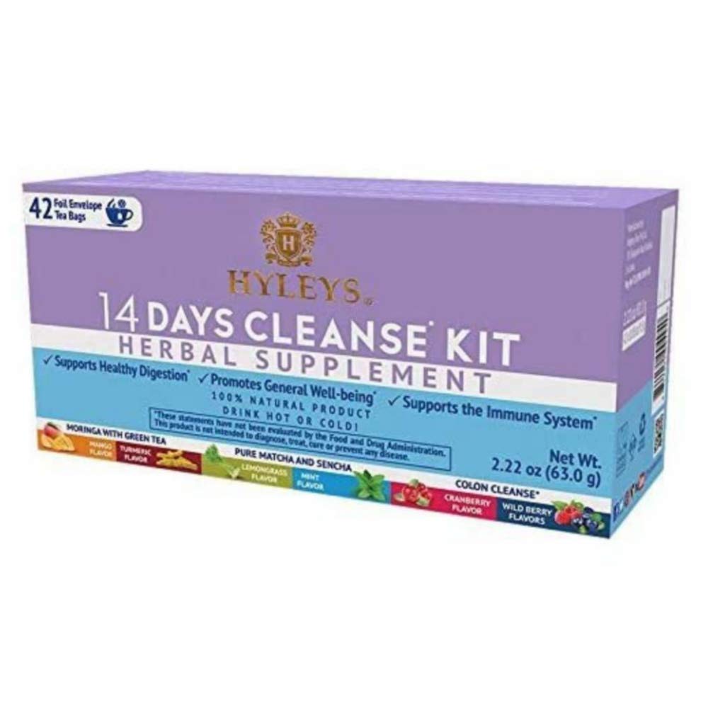 12 Pack of Hyleys Wellness 14 Days Cleanse Kit - 42 Tea Bags (100% Natural, Sugar Free HYLEYS Au supplements