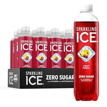 Sparkling Ice, Fruit Punch Sparkling Water, Zero Sugar Flavored Water, with Vitamins Sparkling ICE Au supplements