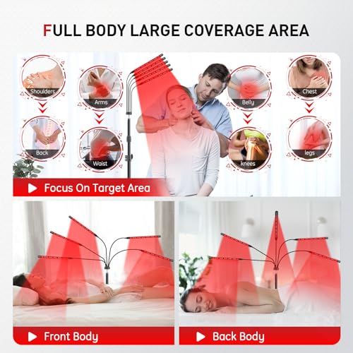 Red Light Therapy Lamp, 150 LEDs Infrared Light Therapy with Adjustable Stand - 660nm Redlight Rikimxin Au supplements