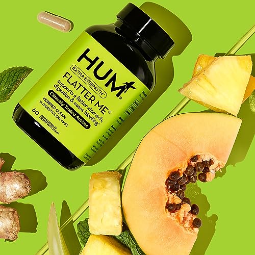 HUM Flatter Me Supplement for Daily Bloating - 18 Full Spectrum Digestive HUM Au supplements