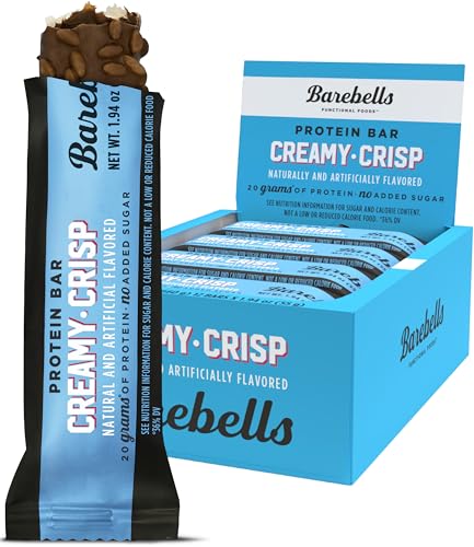 Barebells Protein Snacks Bars Creamy Crisp - 12 Count, 1.9oz Bars 55g of High Protein BAREBELLS Au supplements
