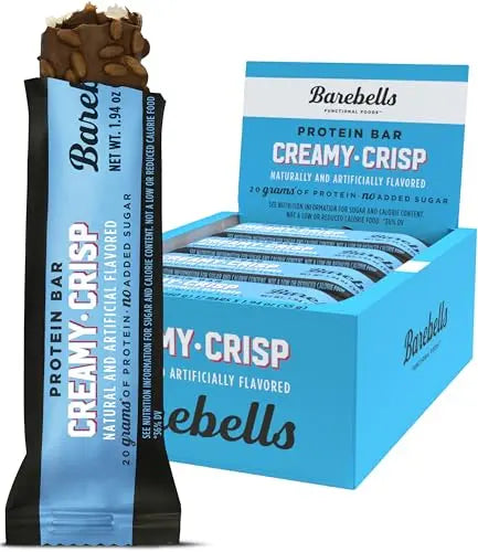 Barebells Protein Snacks Bars Creamy Crisp - 12 Count, 1.9oz Bars 55g of High Protein BAREBELLS uk supplements