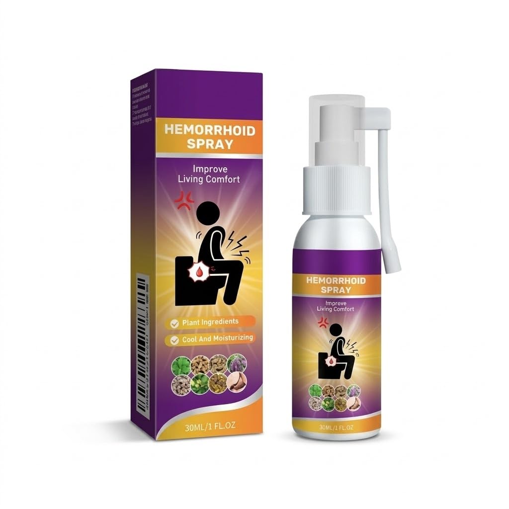 Herbal hemorrhoid Spray relieves Anal Swelling, Pain, itching, discomfort, Repair Meat Ball Broken hemorrhoid Nursing Spray,30ML/1 FL.OZ Aus Healthcare Au supplements
