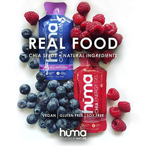 Huma Chia Energy Gel, Variety 12 Pack - Stomach Friendly, Real Food Energ HÜMA CHIA ENERGY GEL Au supplements