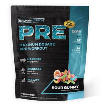 BOWMAR NUTRITION Non Stimulant Pre Workout, Pre Workout Powder, Pump Supplement BOWMAR NUTRITION Au supplements