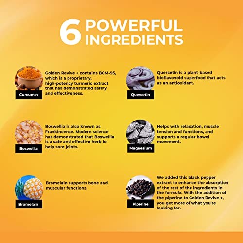 UpWellness Golden Revive + Joint Support with Quercetin, Magnesium, and Turmeric UpWellness Nutrient-Rich Living Au supplements