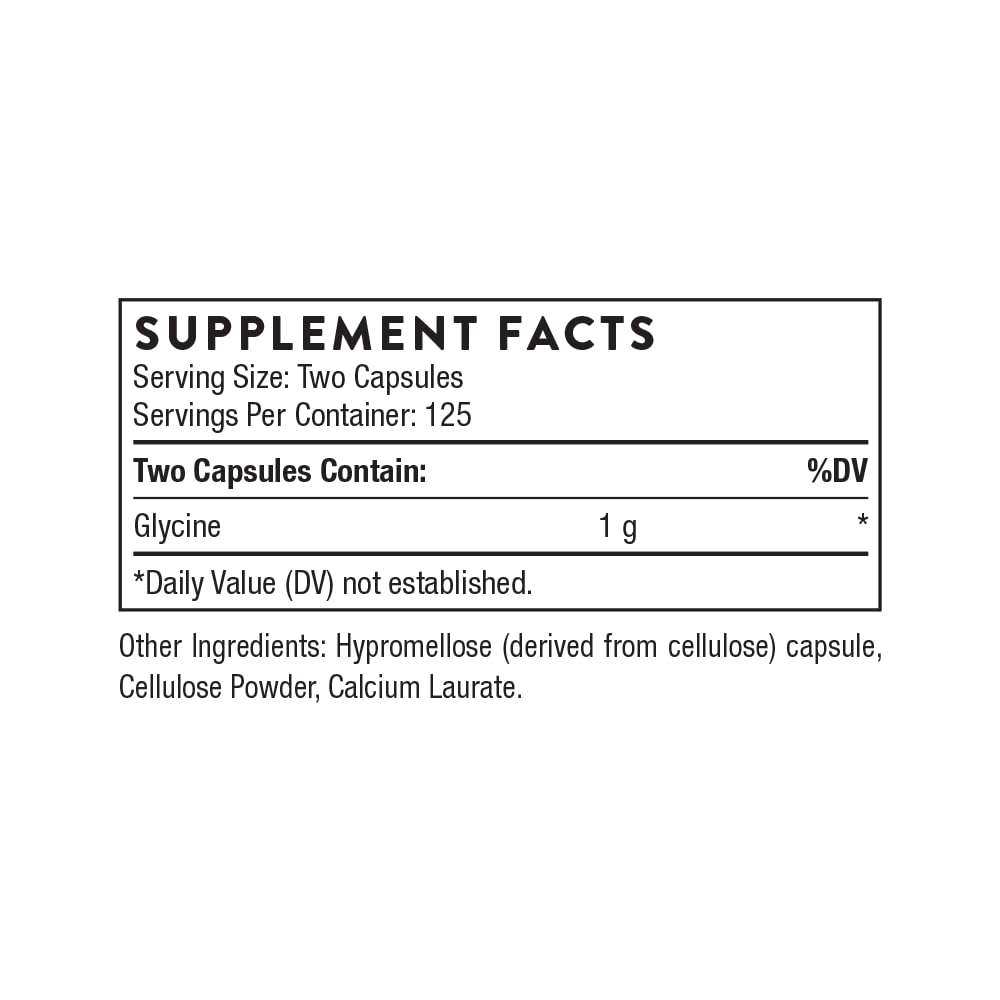 THORNE - Glycine - Supports Relaxation, Stress Management, Detoxification & Healthy Muscle Function* - Amino Acid Supplement - Third-Party Certified
