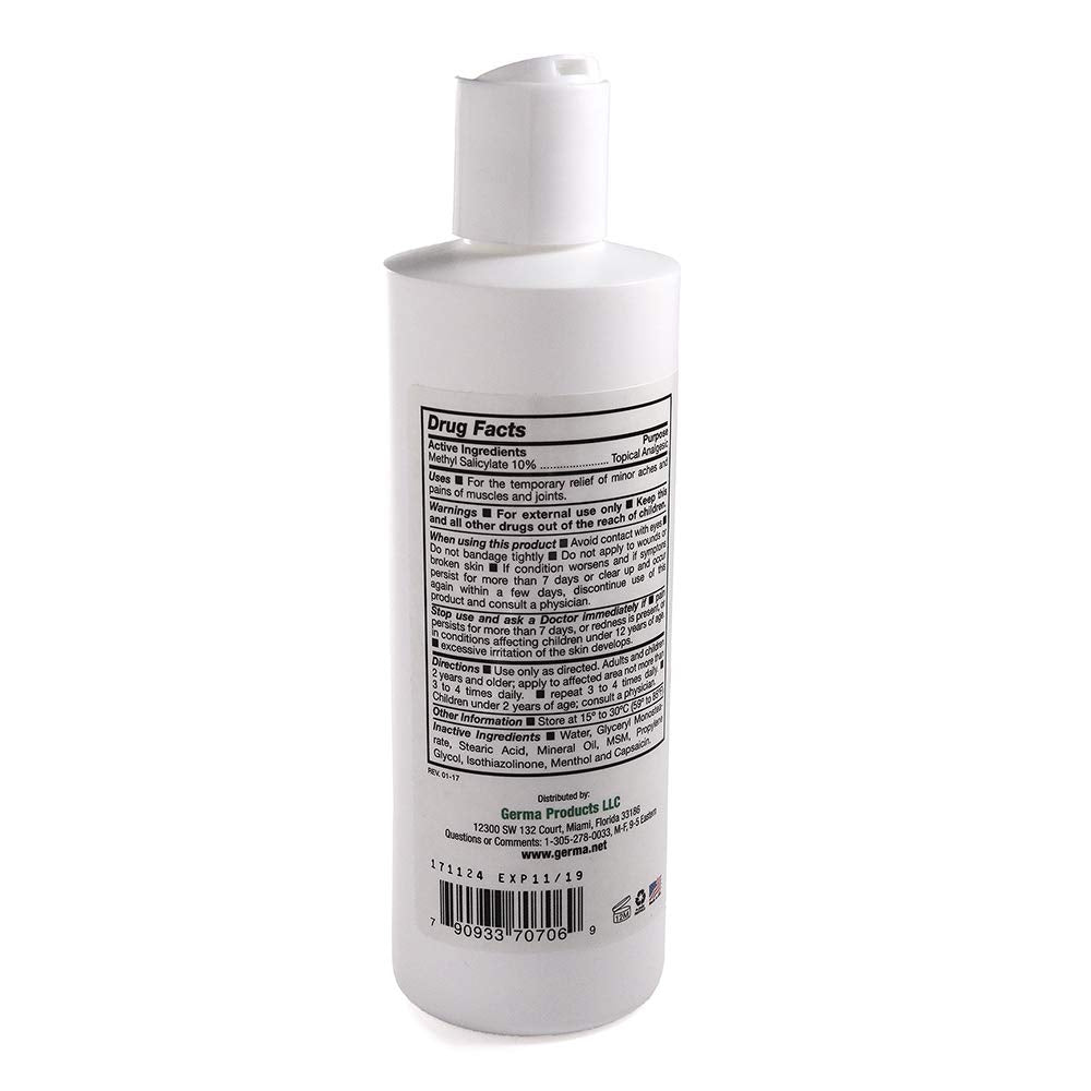 Germa Liniment Udder Plus. Natural Topical Analgesic Ointment. Relief for Pain and Aches in Joints and Back. With Chile Extract. 6 oz Germa Au supplements