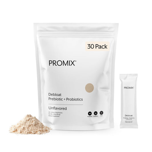ProMix Nutrition Debloat Prebiotics and Probiotics Immune Support Supplement for Digestion, Cortisol Health, Gut Cleanse - Unflavored - 30 Servings (Pack of 30) ProMix NutritionUS supplements
