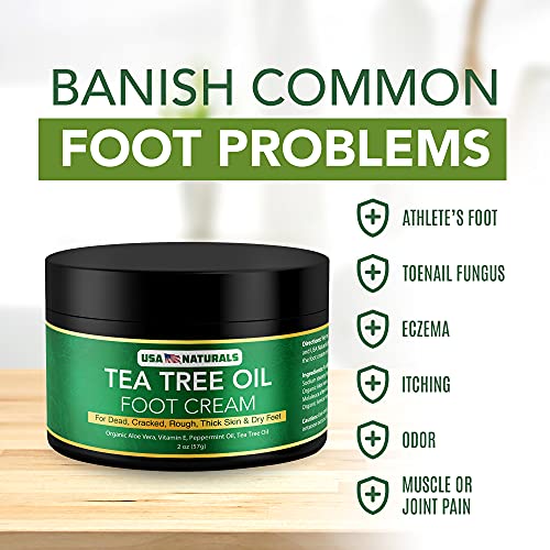 Tea Tree Oil Foot Cream For Dry Cracked Heels Repair - Natural Foot Cream For Dry Cracke USA Naturals Au supplements