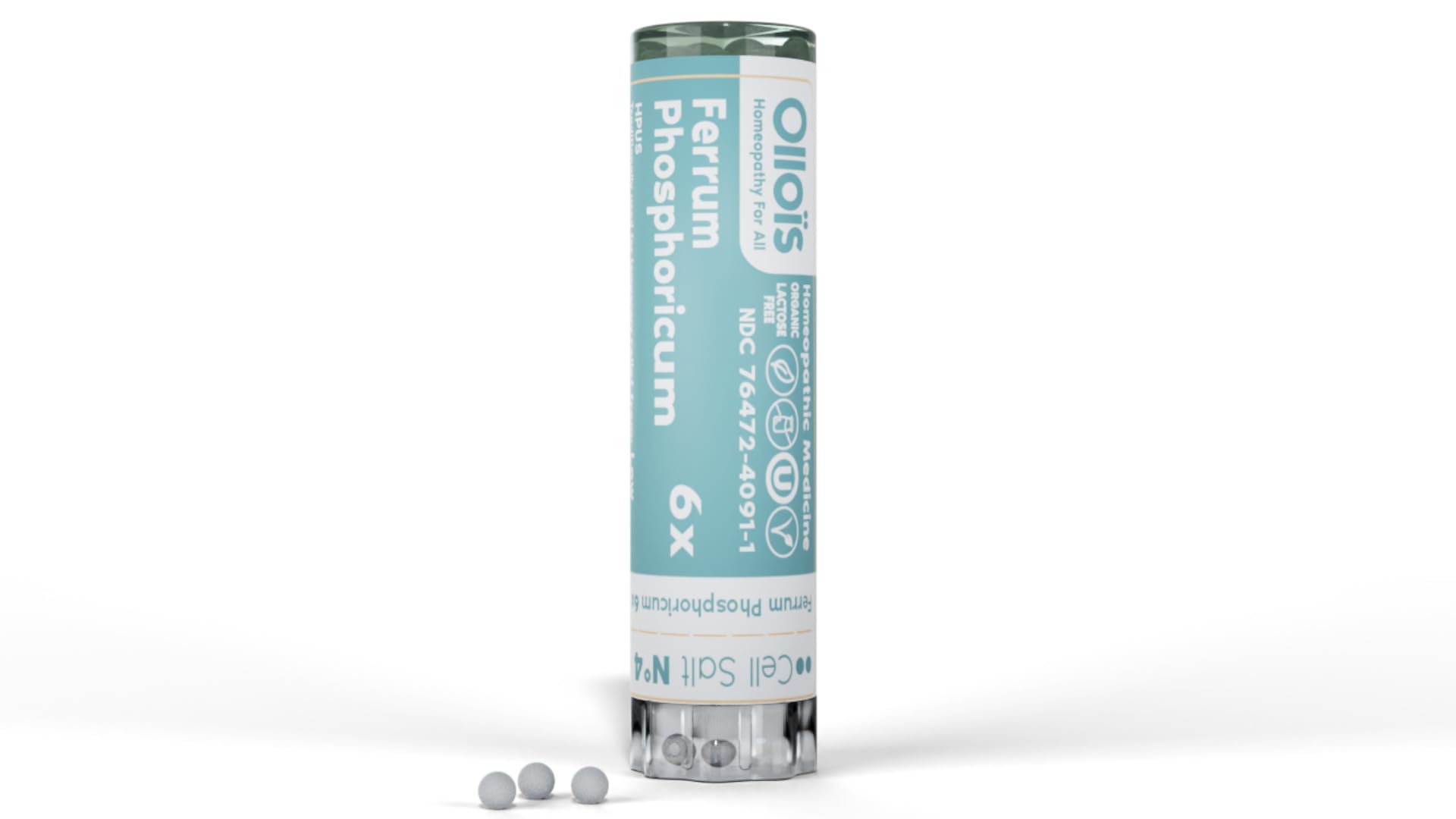 Ferrum Phosphoricum- OLLOIS - Organic & Vegan, Kosher Certified, Cell Salt #4 (Approx. 80 pellets) OLLOÏS Au supplements