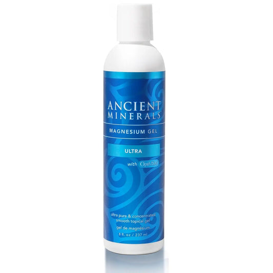 Ancient Minerals Magnesium Gel Ultra with OptiMSM and Aloe Vera - Topical Magnesium Gel Formula with MSM Best Used for Massage and Topical Application (8oz) Aus HealthcareAU supplements