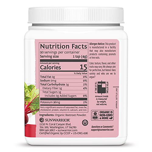 Sunwarrior Beet Root Powder Nitric Oxide Increase Stamina Blood and Flow Circulation Sunwarrior Au supplements
