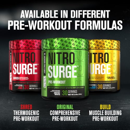 Jacked Factory NITROSURGE Shred Pre Workout Supplement - Energy Booster, Instant Jacked Factory Au supplements