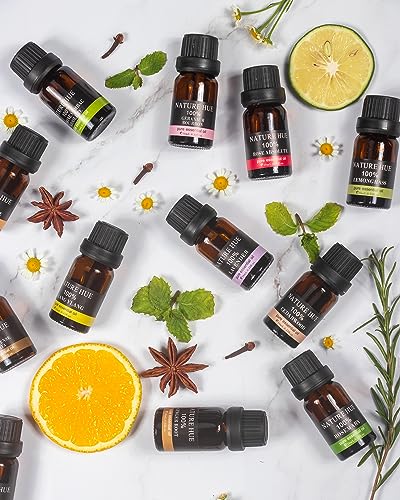 NATURE HUE Lemongrass Essential Oil - 10 mL (1/3 oz) - Pure, Natural, Therapeutic Grade NATURE HUE Au supplements