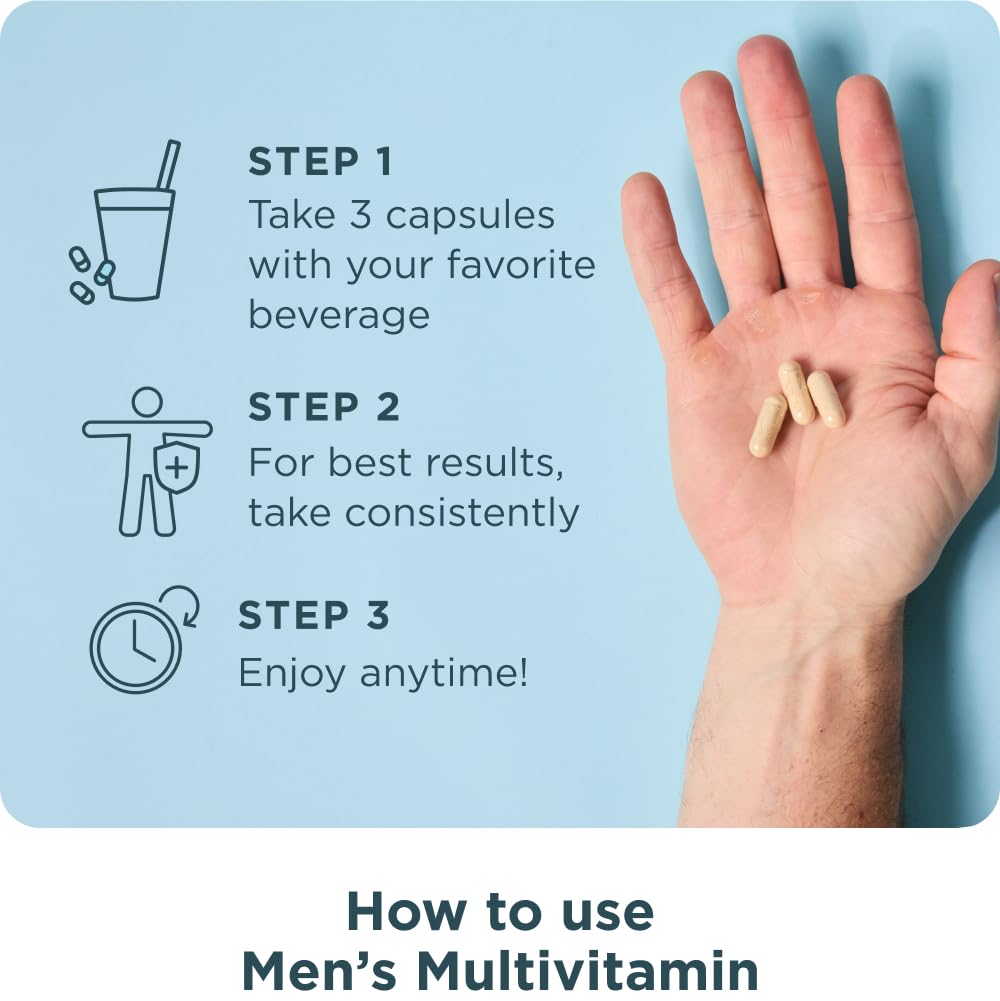 Ancient Nutrition Multivitamin for Men, Multi Men's, Methylated Vitamin D, C, E, B12, Zinc, Magnesium, Supports Healthy Immune System and Bone Health, 90 Ct Ancient Nutrition Au supplements