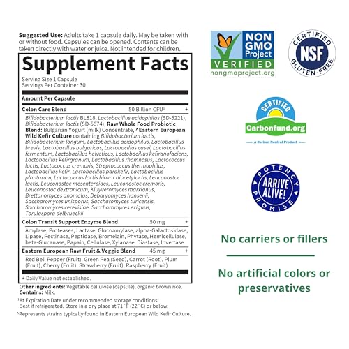 Garden of Life Probiotics for Women and Men - Raw Probiotics Colon Care 50 Billion Garden of Life Au supplements