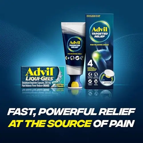Advil Liqui-Gels Pain Reliever And Fever Reducer, Pain Medicine For Adults With Ibuprofen 200mg For Headache, Backache, Menstrual Pain And Joint Pain Relief - 40 Liquid Filled Capsules Advil Au supplements