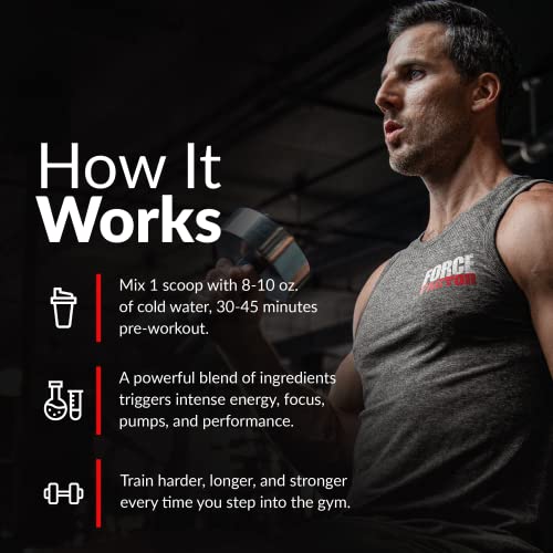 FORCE FACTOR Test X180 Pre-Workout Powder & Energy Supplement, Boost Focus Force Factor Au supplements