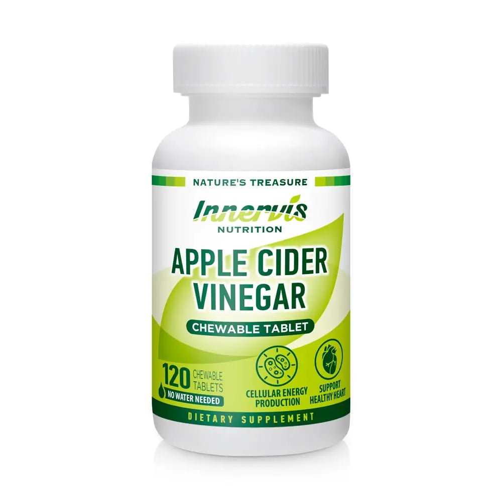 INNERVISNUTRITION Apple Cider Vinegar 120 Chewable Tablets Healthy Heart Immune INNERVISNUTRITION uk supplements