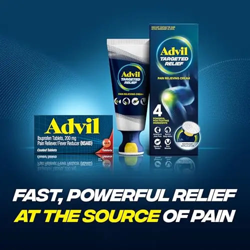 Advil Pain Reliever and Fever Reducer, Pain Relief Medicine with Ibuprofen 200mg for Headache, Backache, Menstrual Pain and Joint Pain Relief - 10 Coated Tablets Advil Au supplements
