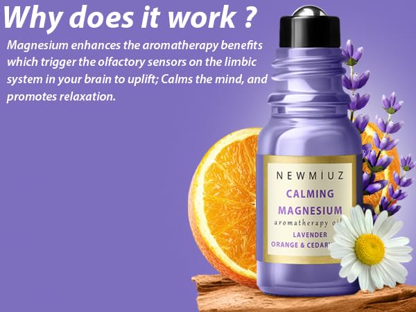 Calm Magnesium Roller Lavender Orange Cedarwood Essential Oil Roll On Calming Aromatherapy Self Care New Miuz Au supplements