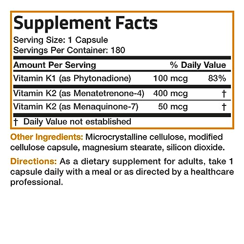Vitamin K Triple Play (Vitamin K2 MK7 / Vitamin K2 MK4 / Vitamin K1) Full Spectrum Bronson Au supplements