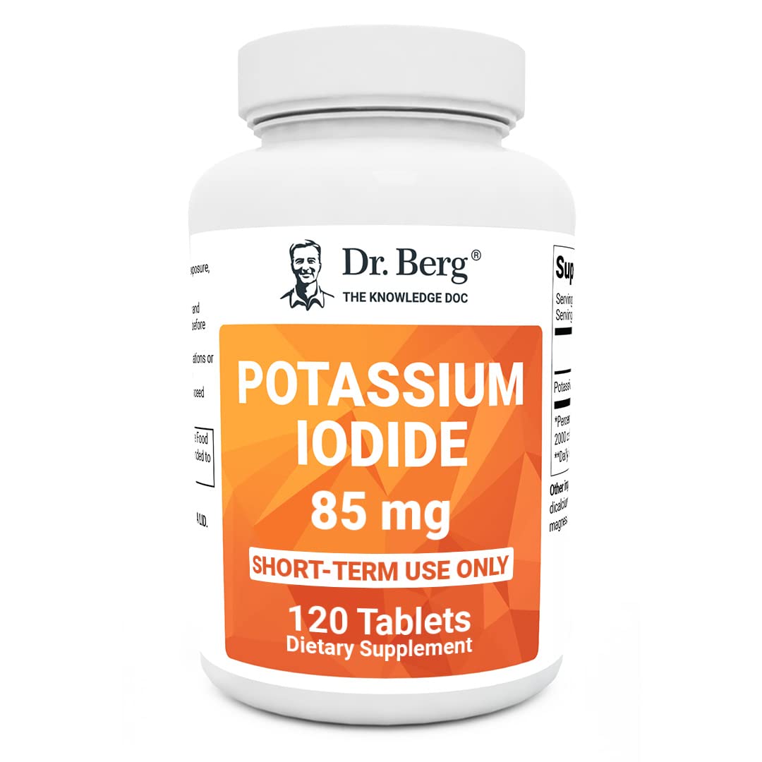 Dr. Berg's Incredible Potassium Iodide Tablets - Now 120 Tablets with a Smaller Easy Dr. Berg Nutritionals Au supplements