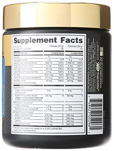 Optimum Nutrition Gold Standard Pre-Workout with Creatine, Beta-Alanine, and Caffeine Optimum Nutrition Au supplements