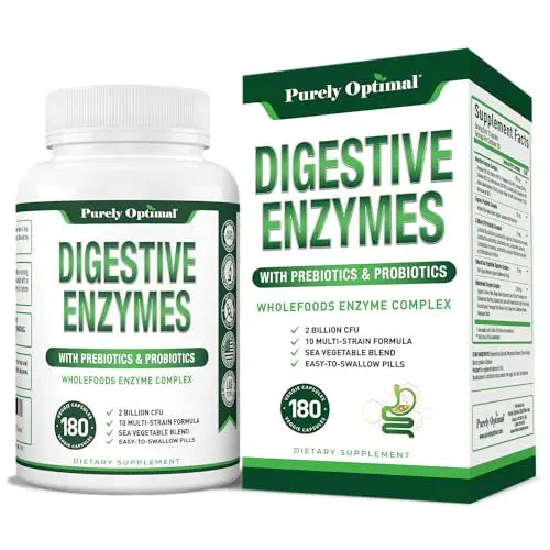 Purely Optimal Premium Digestive Enzymes Plus Prebiotics & Probiotics - for Better Digestio Purely OptimalAU supplements