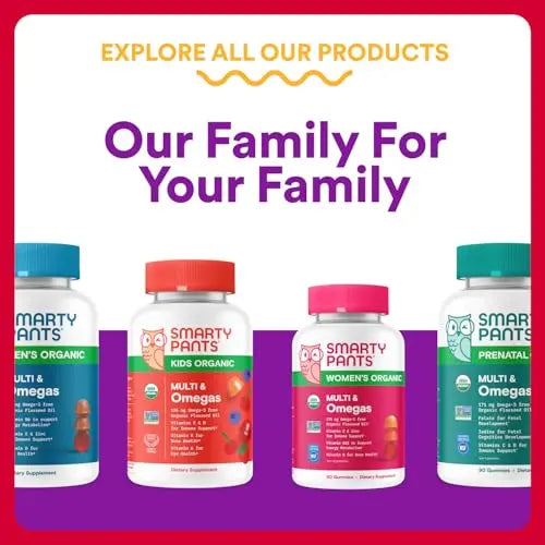 SmartyPants Organic Toddler Multivitamin Gummies: Probiotics, Omega 3 (ALA), Vitamin D3, C, Vitamin B12, B6, A, K & Zinc, Beta Carotene SmartyPants Au supplements