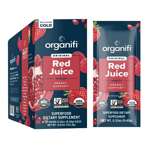 Organifi Red Juice - Vegan Energy Powder - Berry-Flavored Adaptogen Drink - Caffeine Organifi Au supplements
