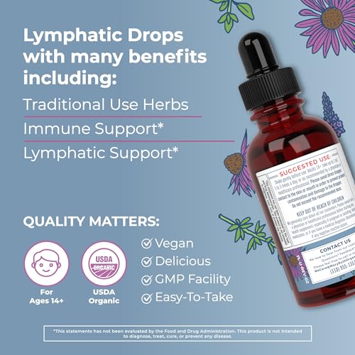 Lymphatic Support Drops | USDA Organic Lymphatic Cleanse Immune Support Supplement MaryRuth Organics Au supplements