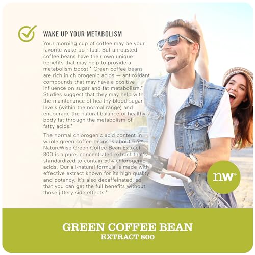 NatureWise Green Coffee Bean Extract - Pure Green Coffee Bean Capsules 800mg NatureWise Au supplements